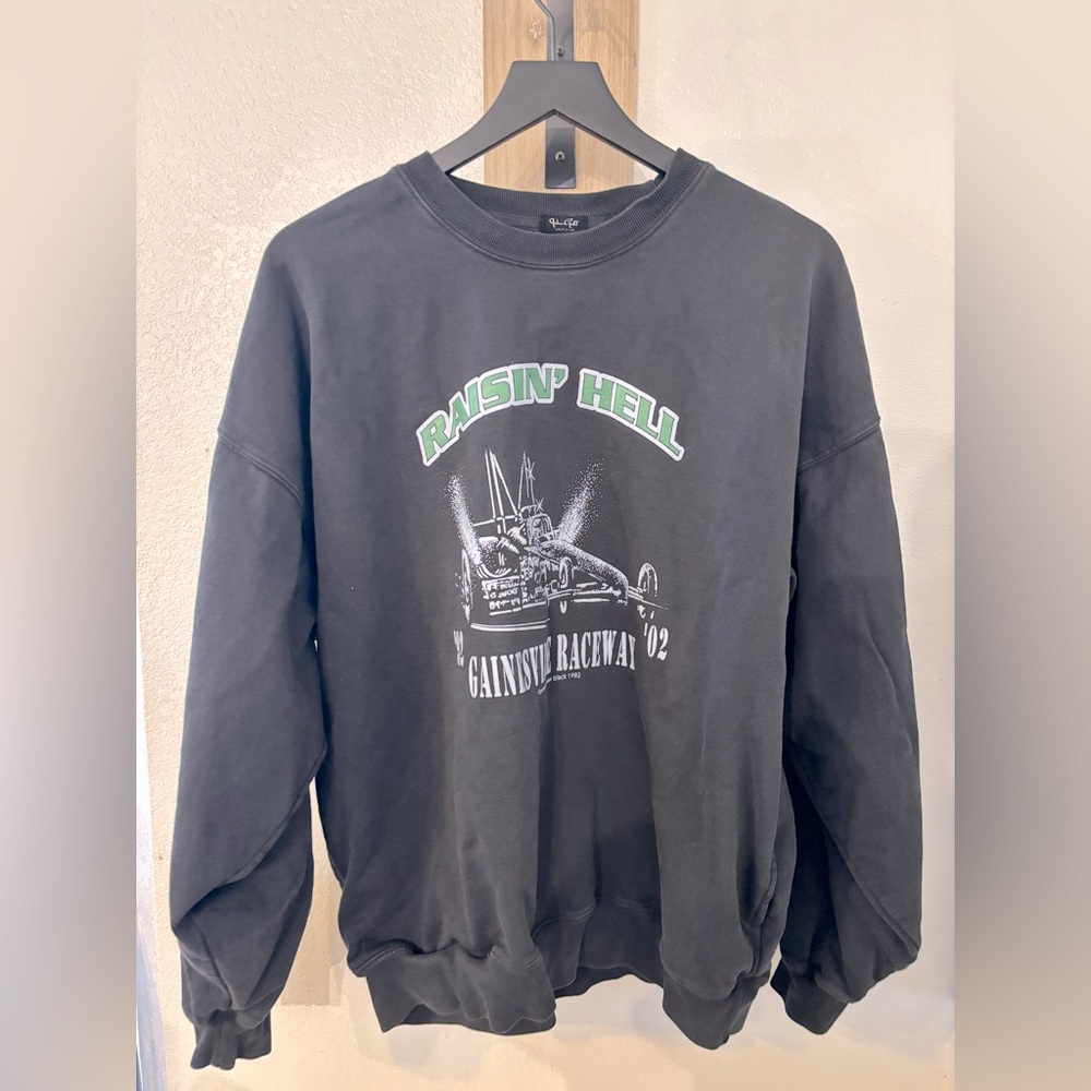 PacSun Black Crewneck Sweater with Soft Knit Fabric